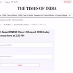 Chhattisgarh CGBSE Class 10th result 2026: How to download scorecards online from TOI portal?