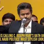 Why Vijay’s sleek black suit became the biggest style moment at Tamil Nadu oath ceremony